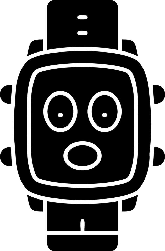 Astonished face solid watch dial vector