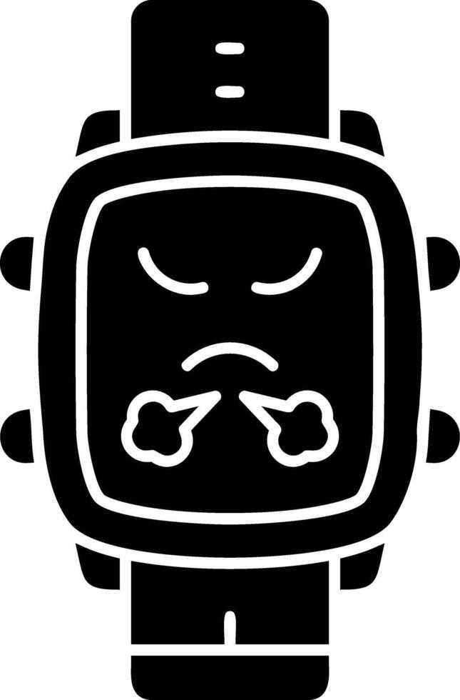 Steaming face solid dial watch vector