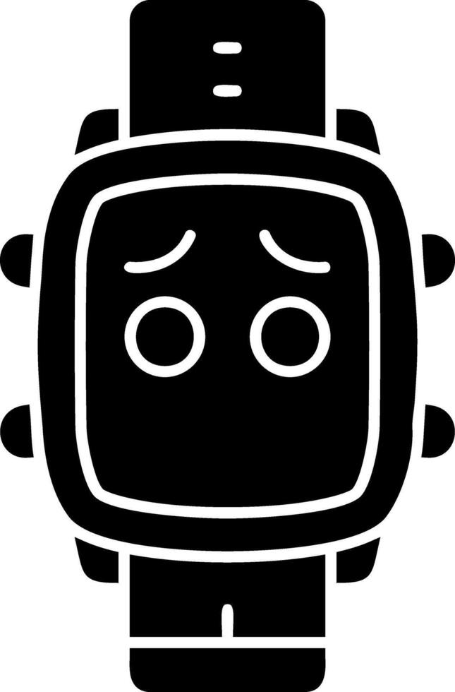 Eyeem style solid watch dial icon vector