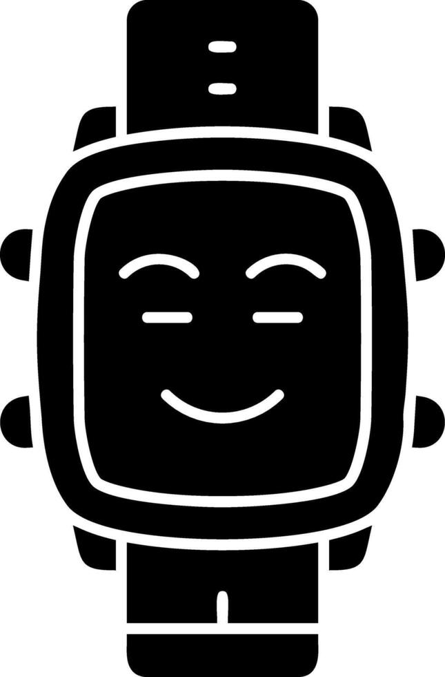 Happy relieved solid dial watch face vector