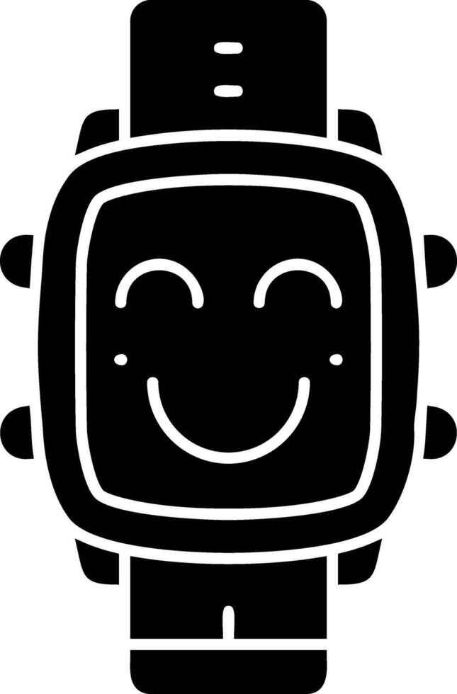 Blush expression solid watch dial icon vector