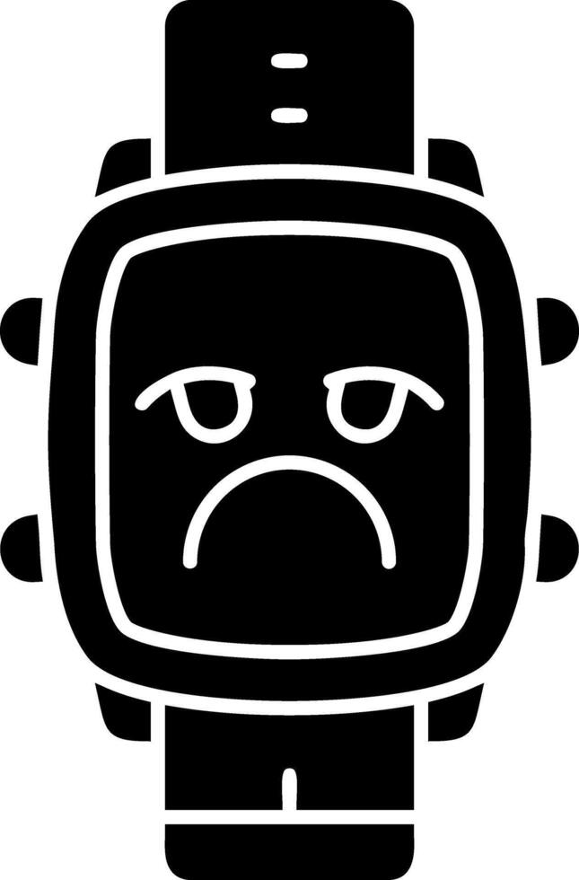 Pouting face solid watch dial vector