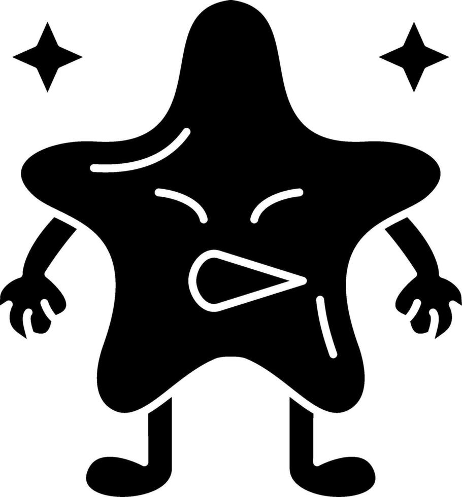 Grimacing emoji face solid vector
