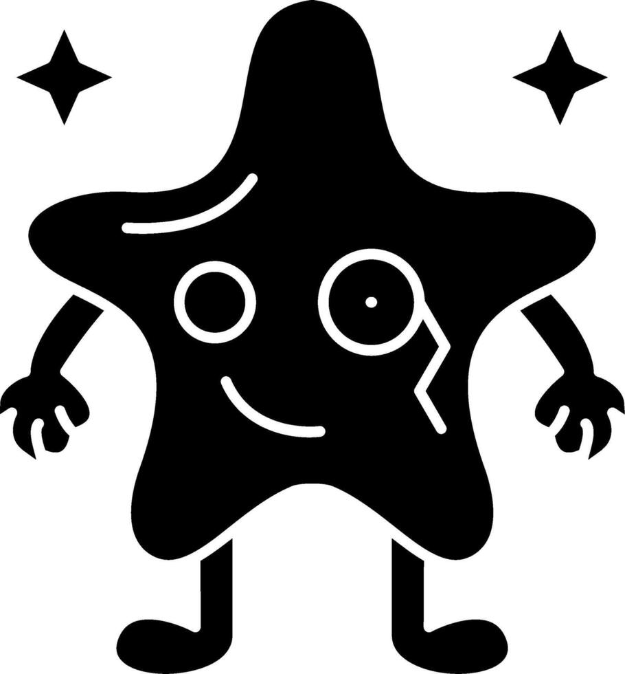 Monocle emoji face solid vector