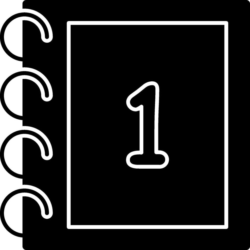 Solid Number One Illustration vector