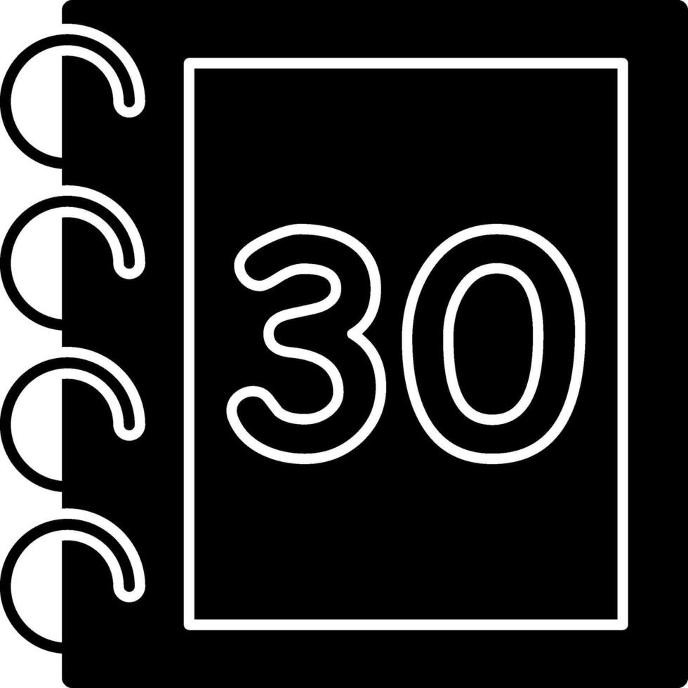 Solid Thirty Bold Illustration vector