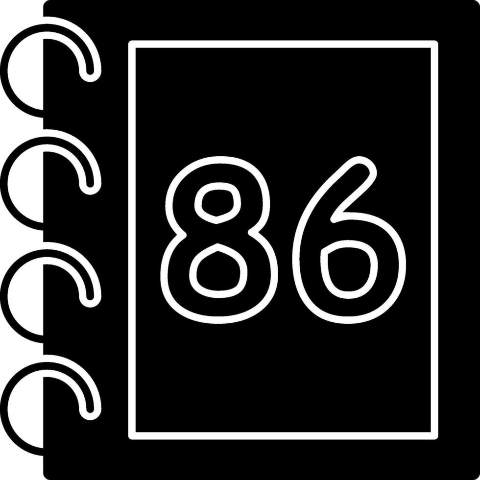 Solid Eighty Six Flat Bold vector