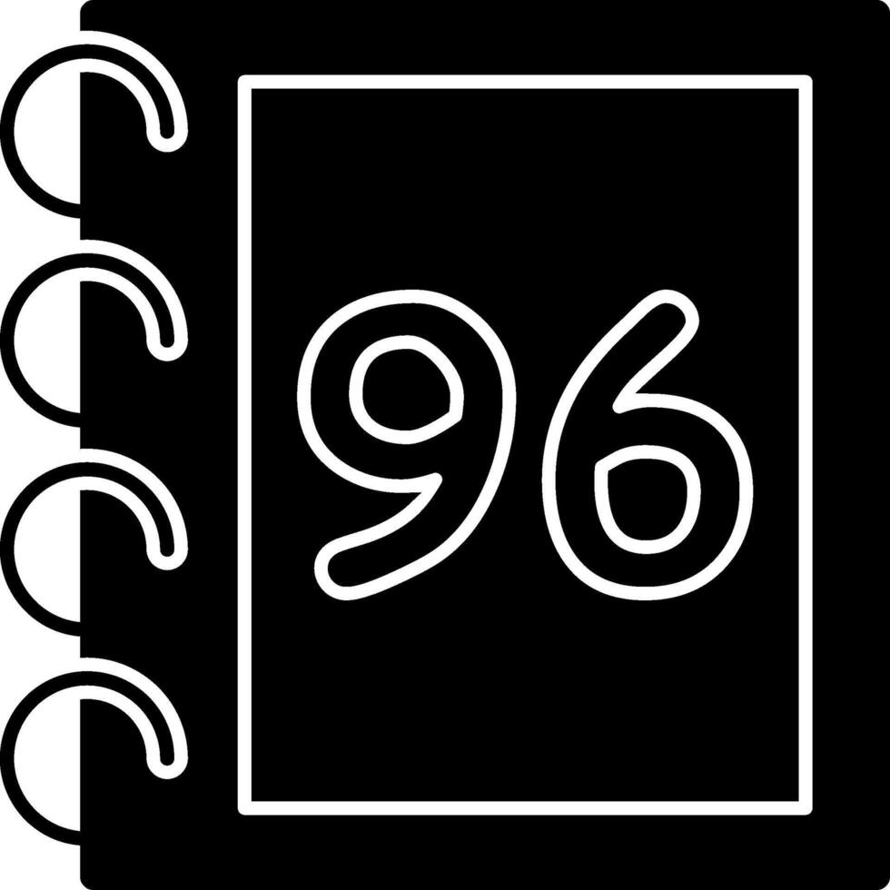 Solid Ninty Six Solid Icon Illustration vector