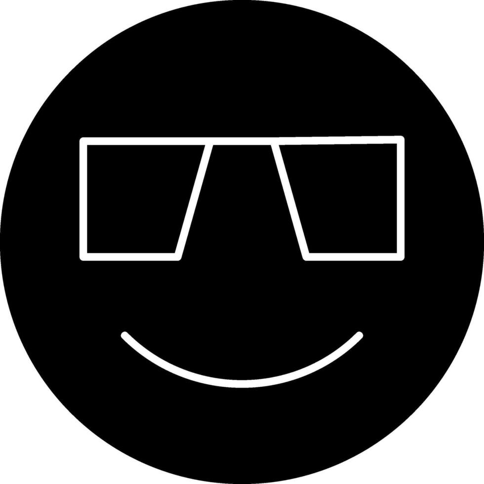 Cool Sunglasses Emoji Solid Art vector