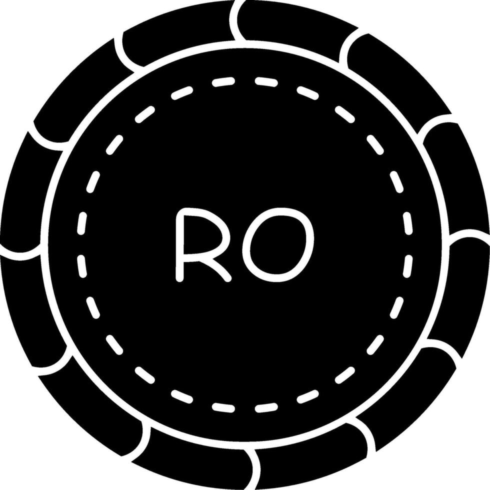 Omani coin solid currency symbol vector