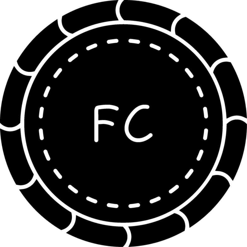CFA franc coin solid West Africa vector