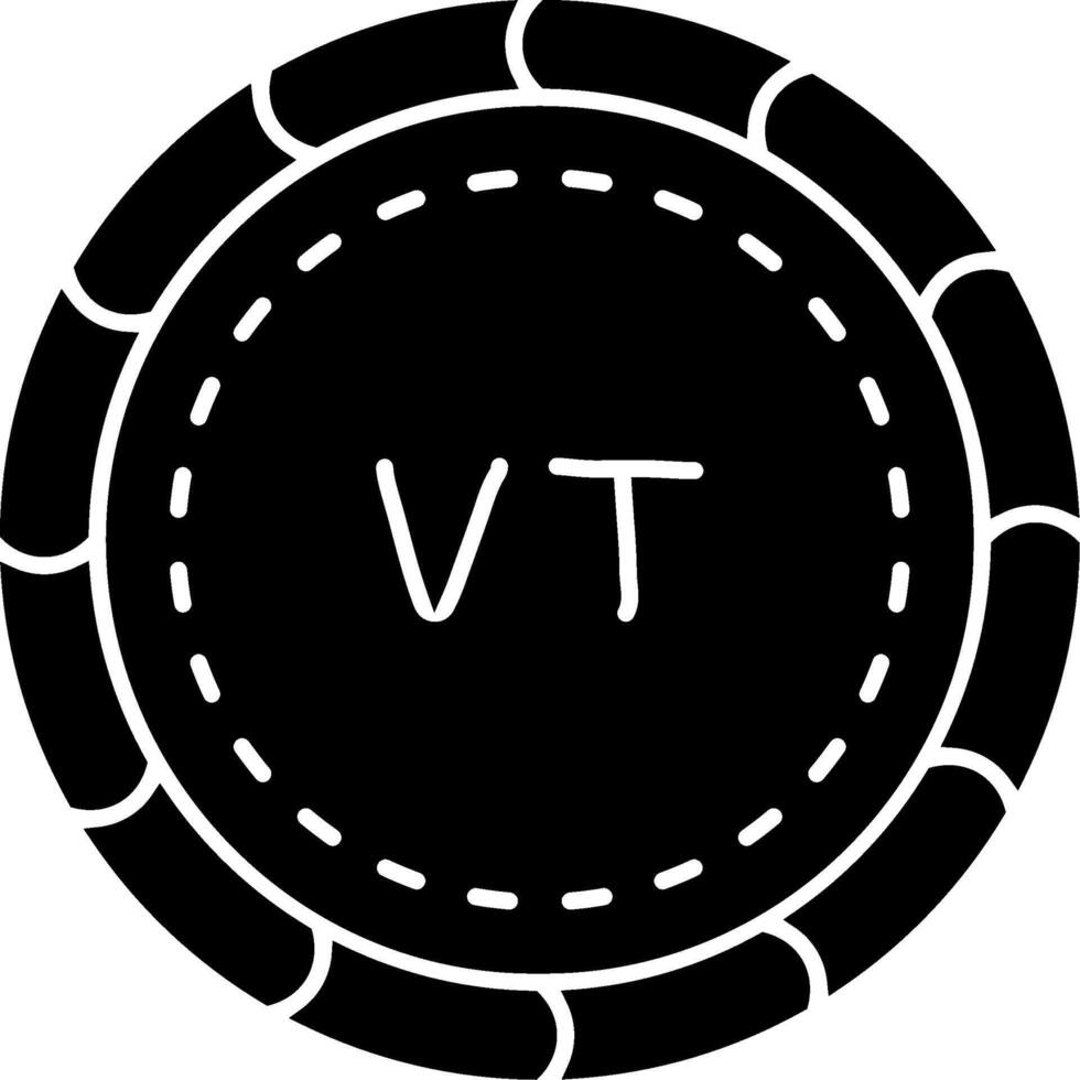 Vatu coin solid Vanuatu currency vector