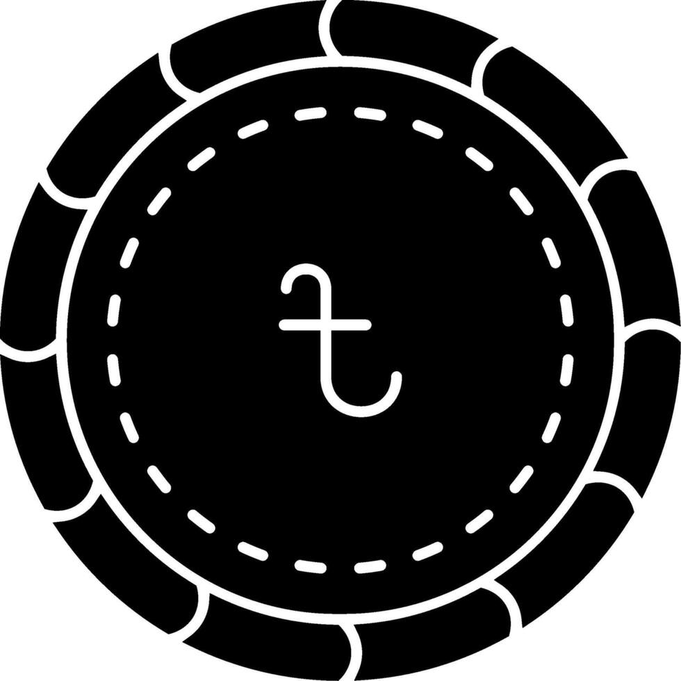 Taka coin solid Bangladesh currency icon vector