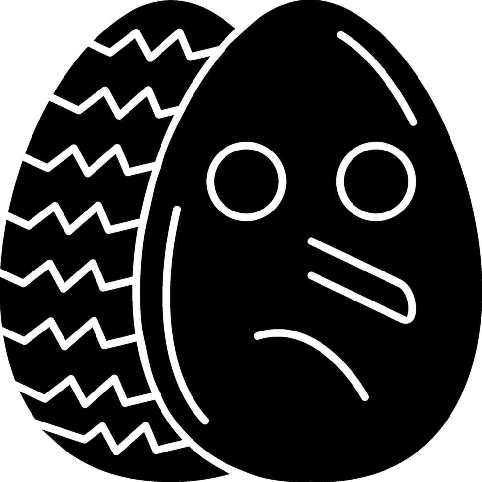 Liar Face Easter Egg Emoji Solid Emoji vector