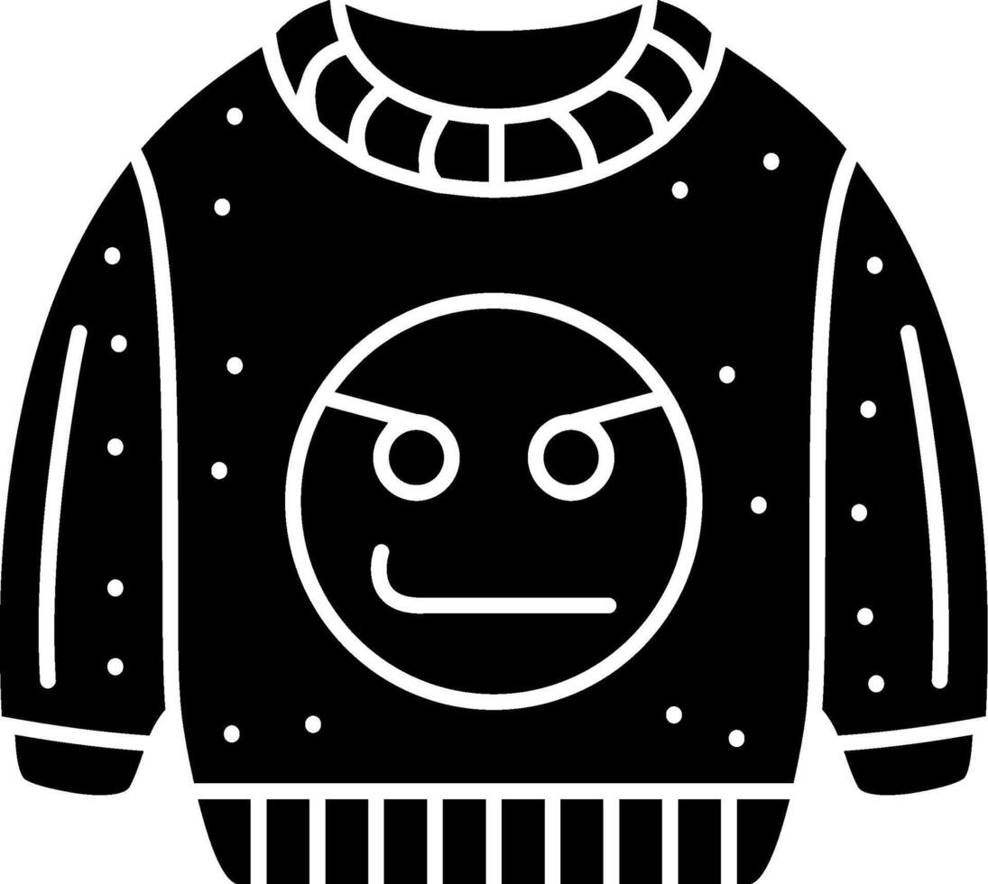 Bad Mood Emoji Sweatshirt Dark Expression Solid vector