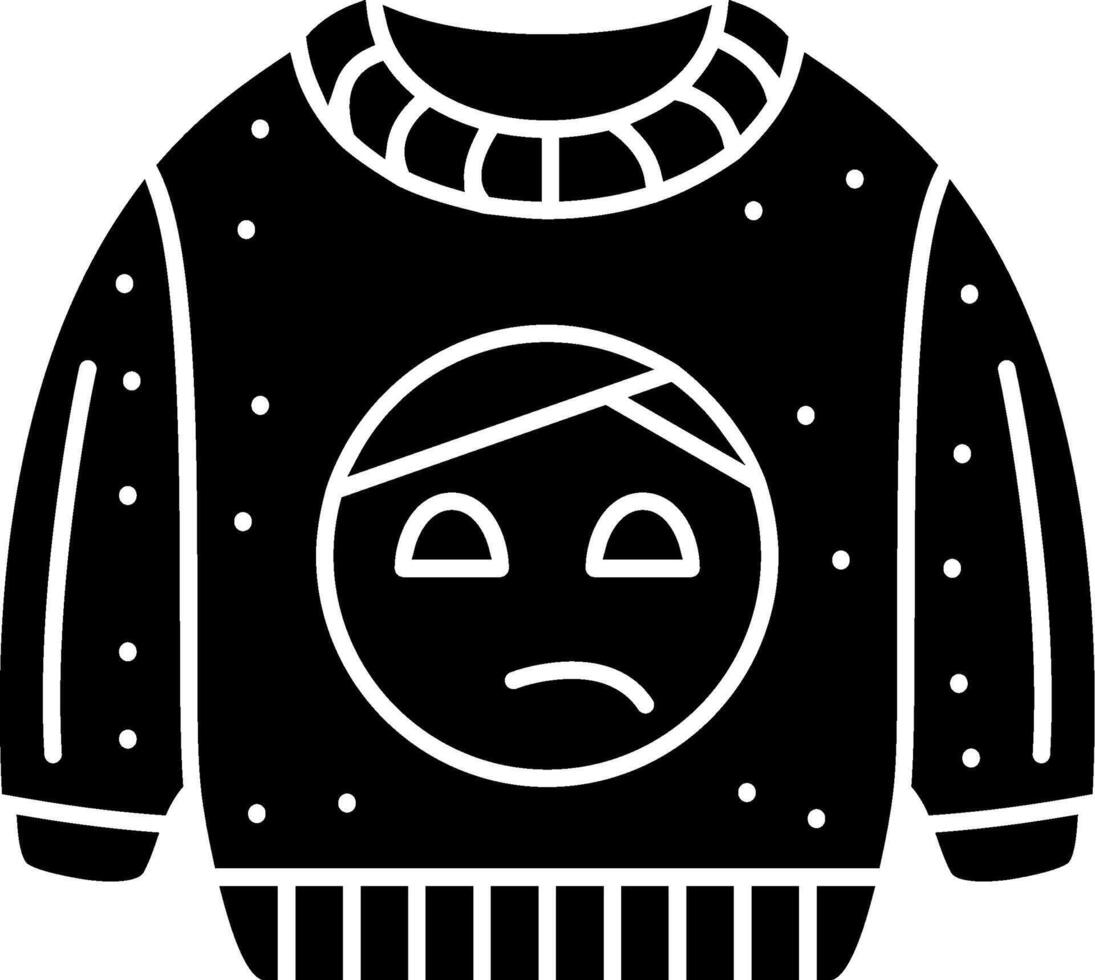 Head Bandage Emoji Sweatshirt Medical Style Solid vector