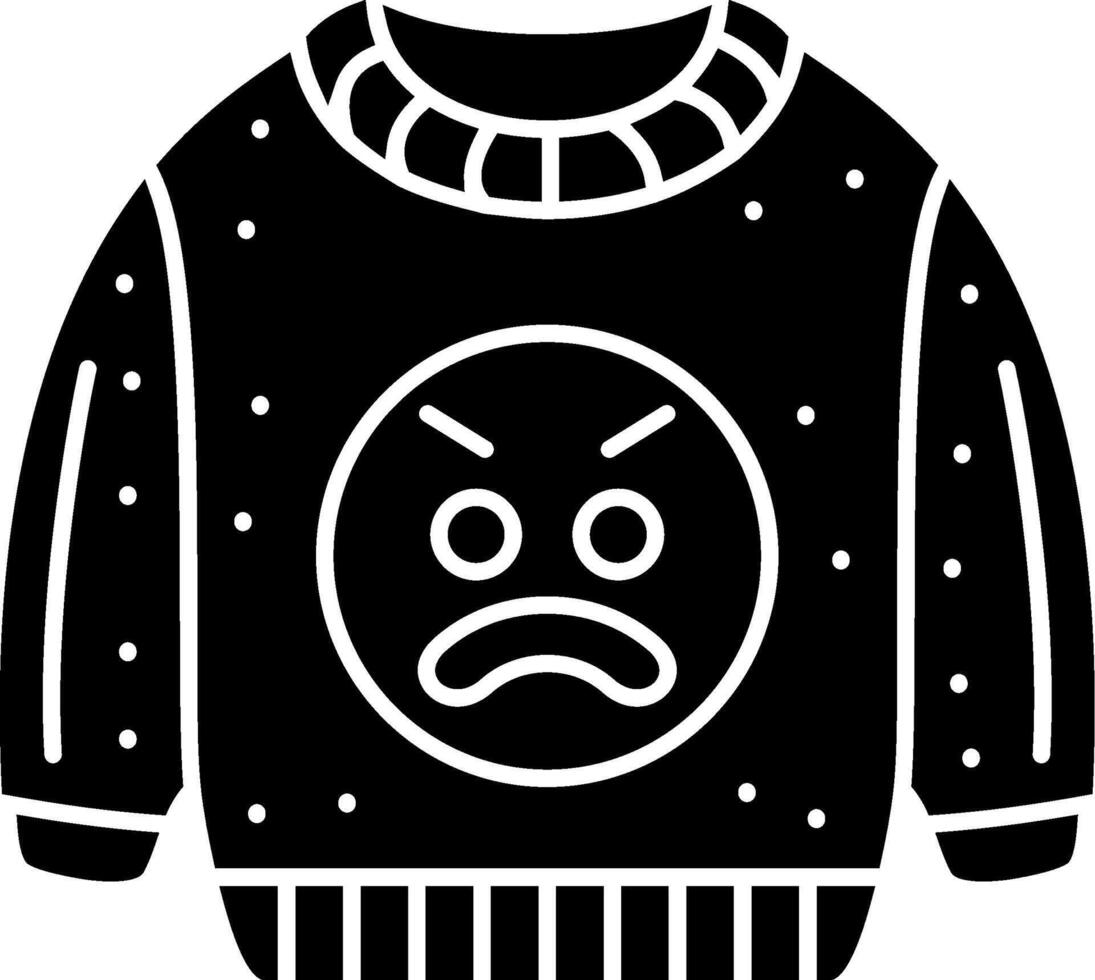 Angry Face Emoji Sweatshirt With Frown Solid vector