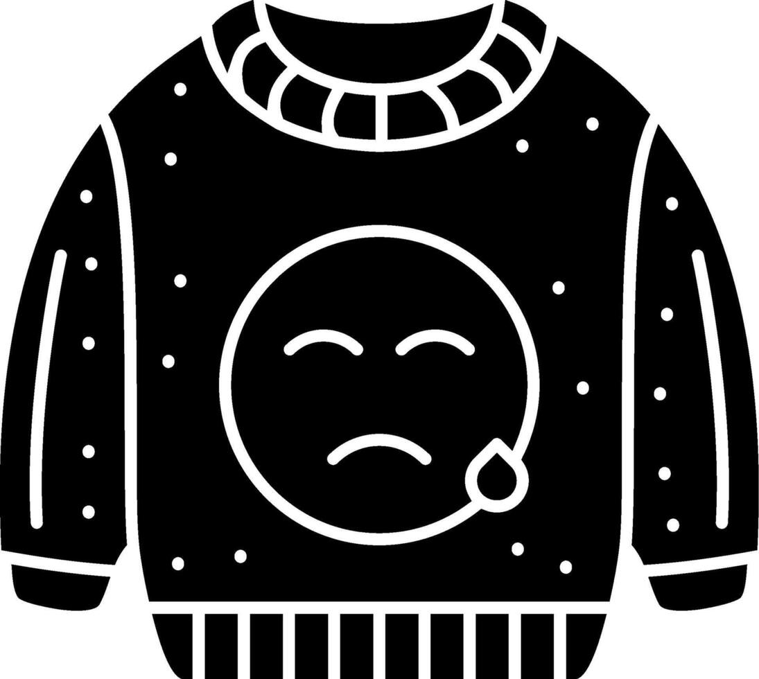 Cold Sweat Emoji Sweatshirt Nervous Look Solid vector