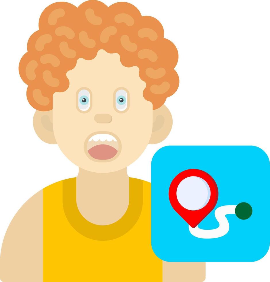 Route Icon for Boys Navigation System vector