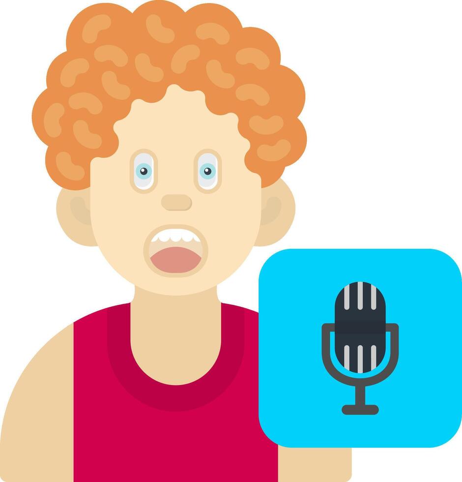 Microphone Icon for Boys Voice Chat vector
