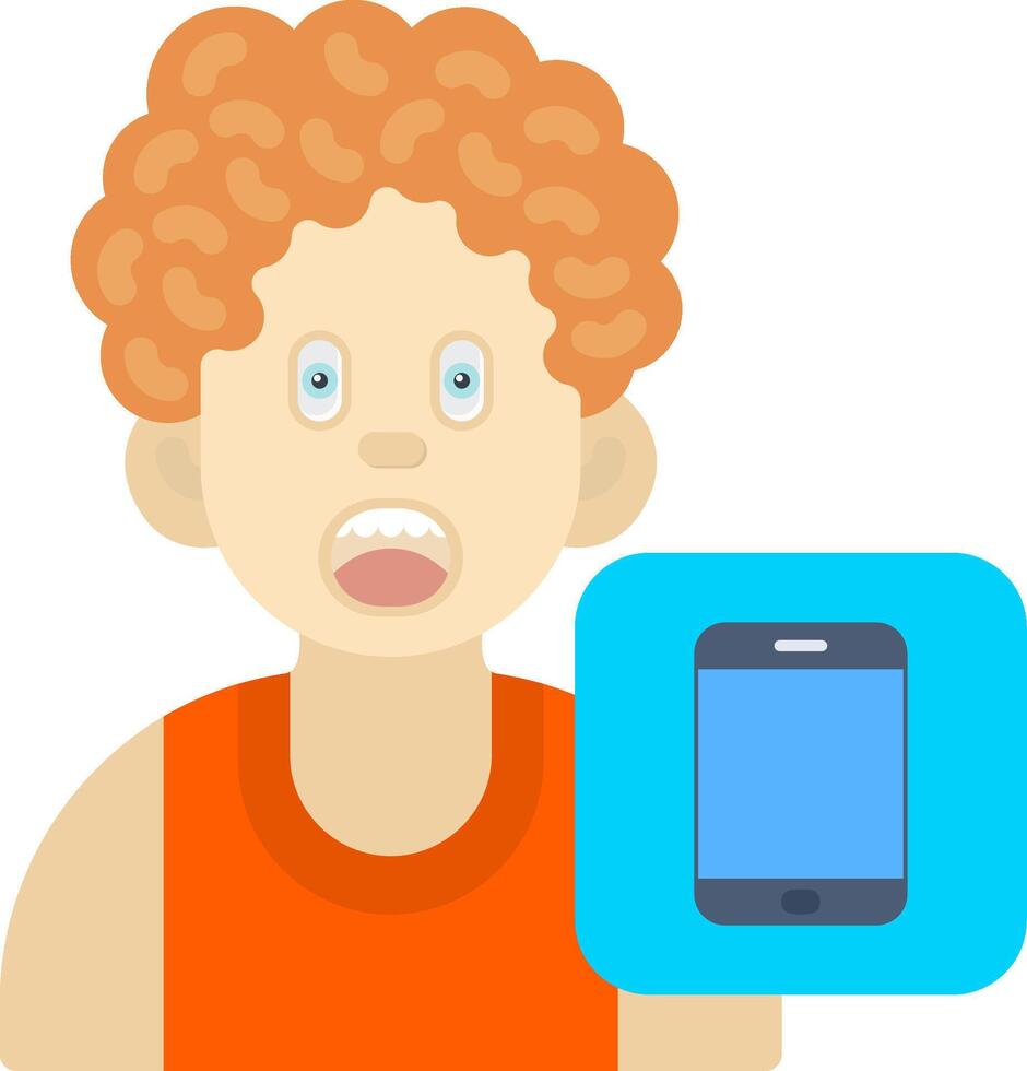 Smart Phone Icon for Boys Technology Use vector