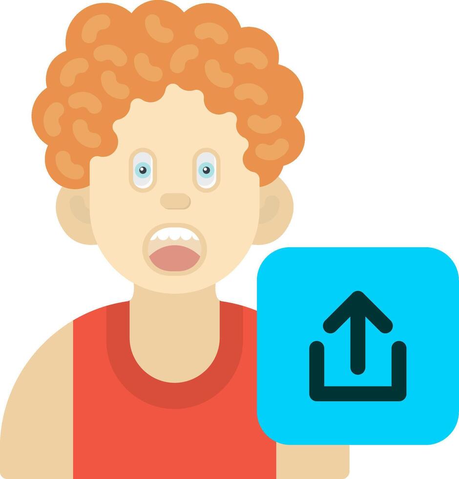 Upload Icon for Boys Cloud Sharing vector