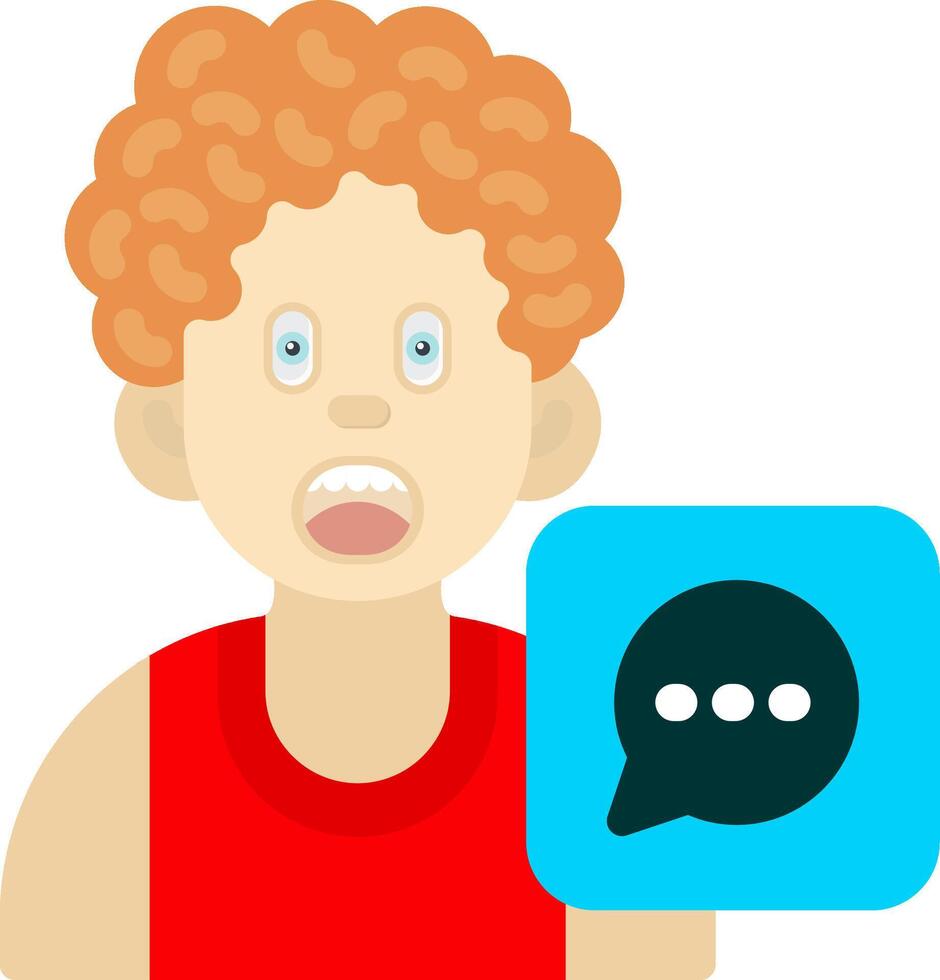 Chat Icon for Boys Messaging App vector