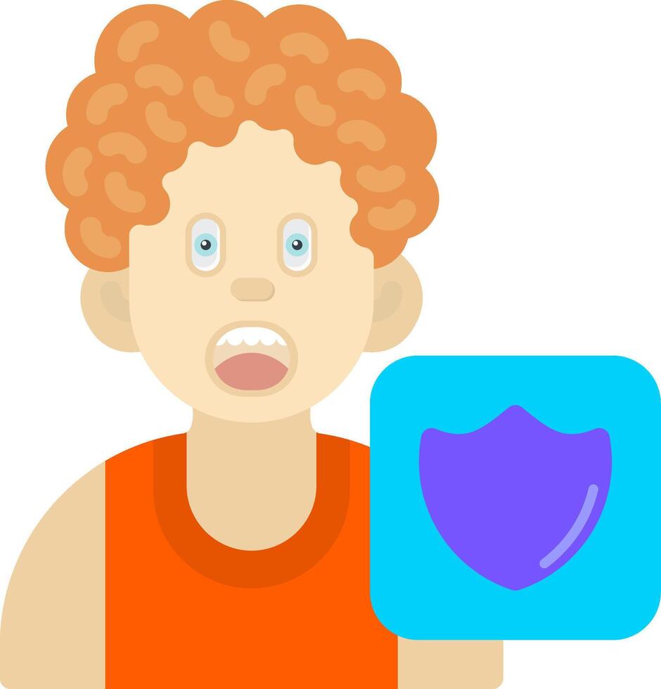 Shield Icon for Boys Security Symbol vector