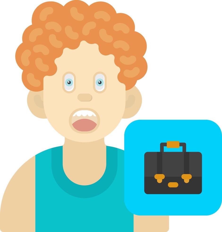 Briefcase Icon for Boys Career Roleplay vector
