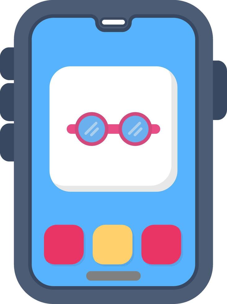 Colourful eyeglasses for visual app settings vector