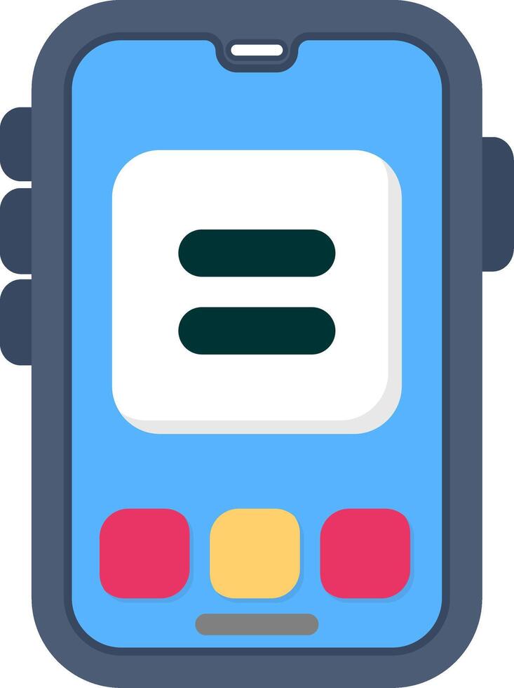 Colourful equal icon for calculator or finance app vector