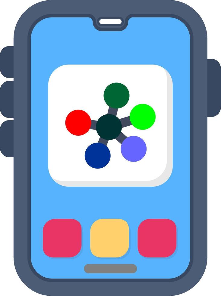 Colourful network icon for mobile connectivity status vector