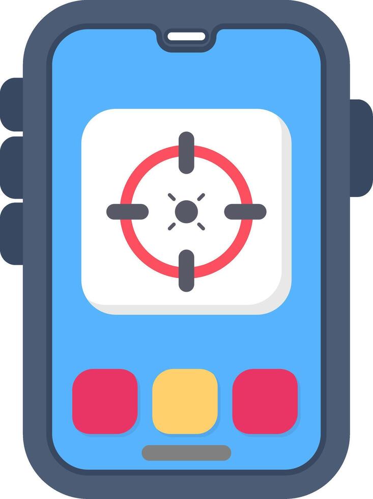 Colourful target icon for goal tracking mobile app vector