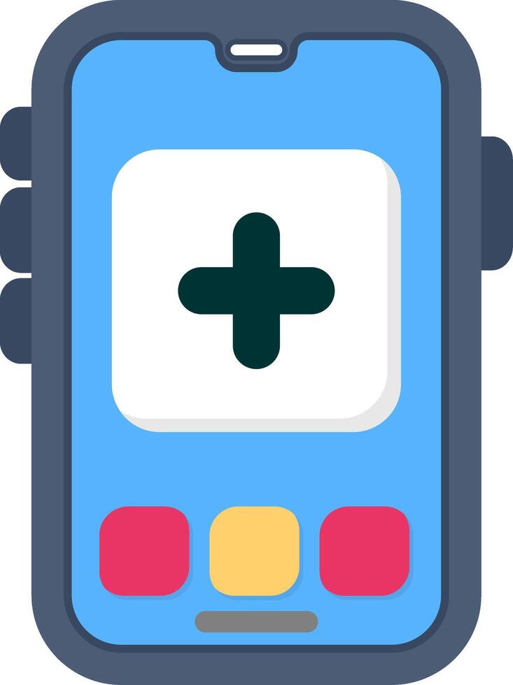 Colourful add button for mobile UI design vector