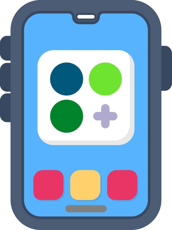 Colourful mobile app icon for smart phone usage vector