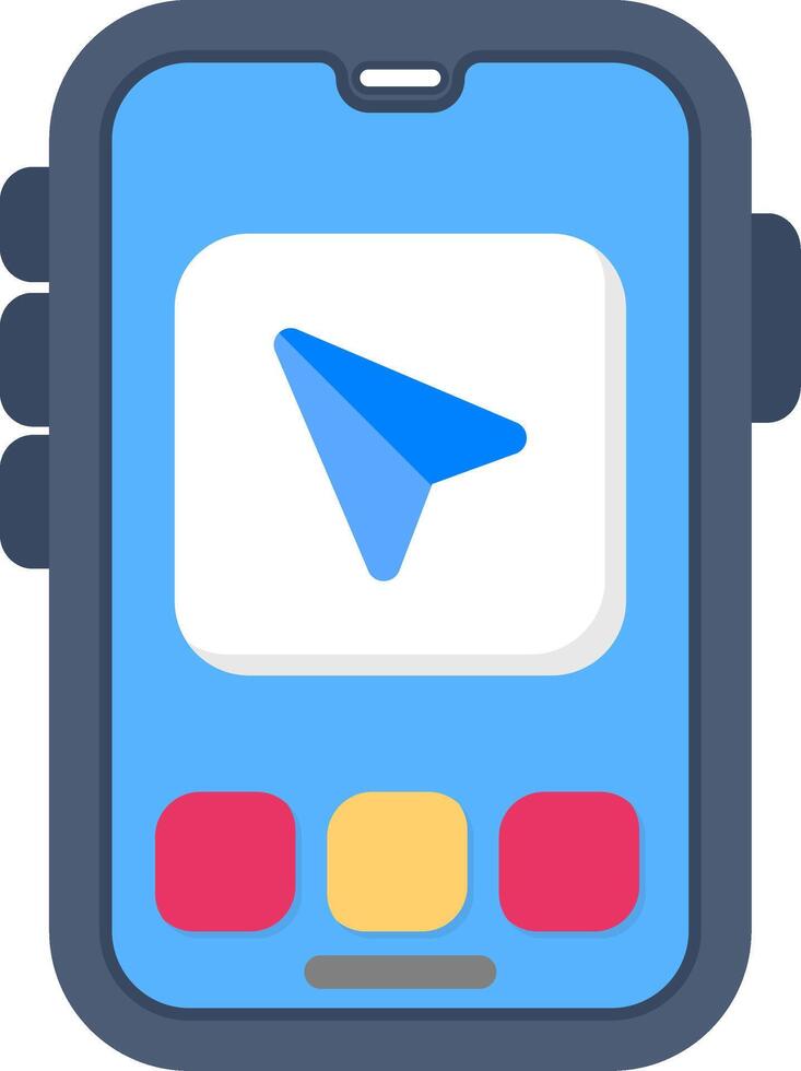 Colourful arrow icon for smart phone navigation menu vector
