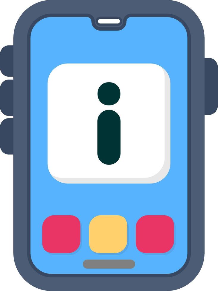 Colourful info icon for help section in applications vector
