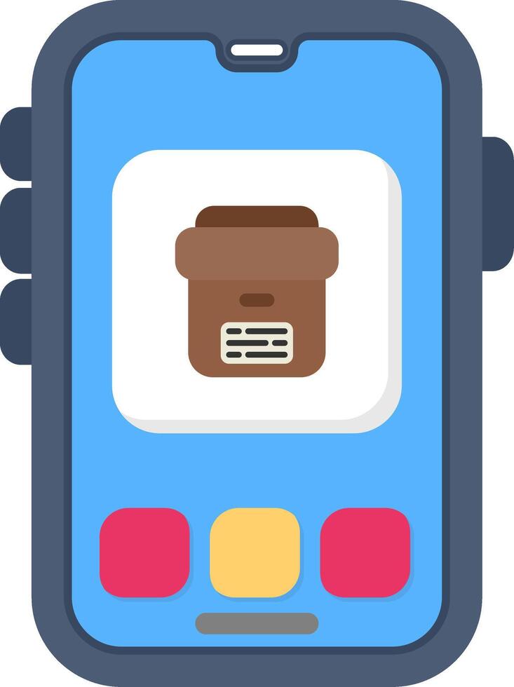 Colourful archive icon for storing mobile documents vector