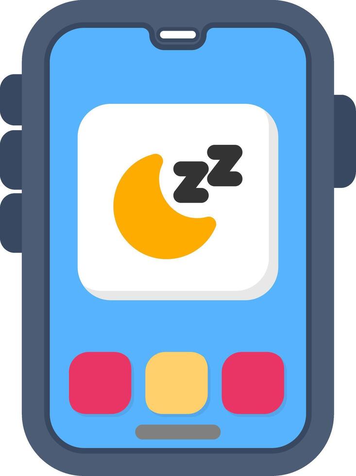 Colourful sleep icon for bedtime or wellness feature vector
