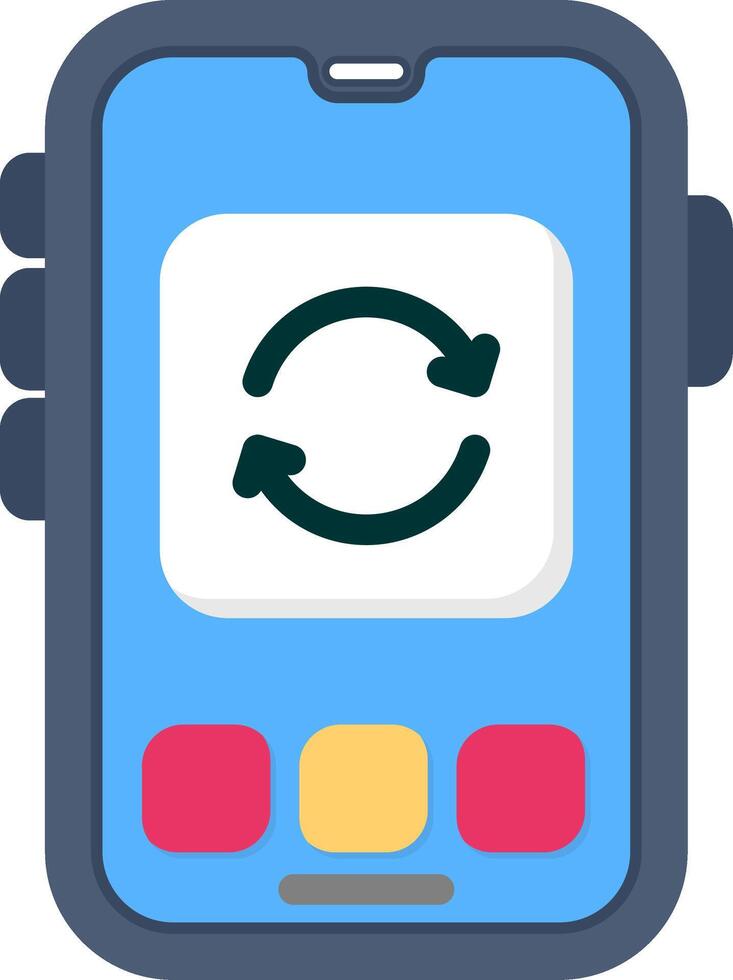 Colourful recycle icon for smart phone cleanup tools vector
