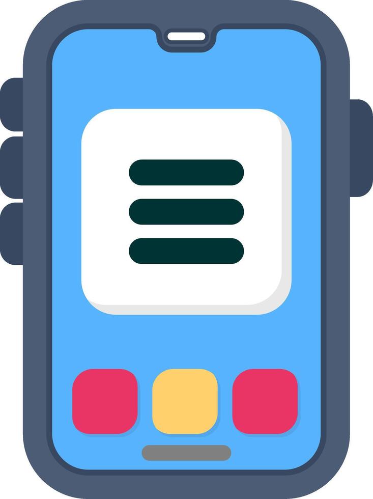 Colourful menu icon for smart phone application vector