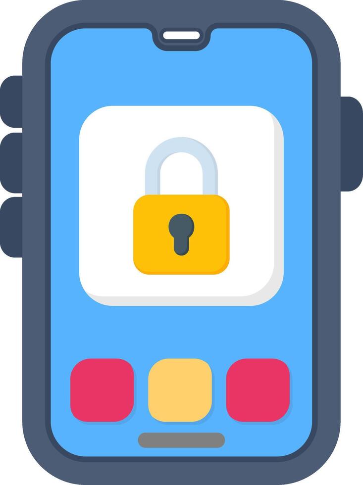 Colourful lock icon for privacy and security settings vector