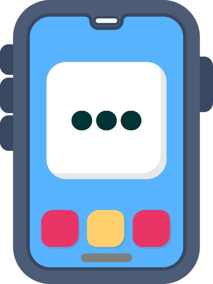 Colourful more icon for additional mobile options vector