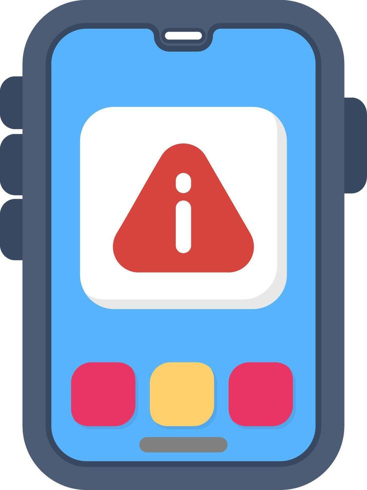 Colourful error icon for warning and alert apps vector