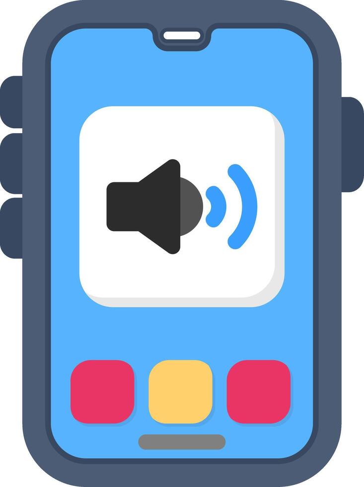 Colourful sound icon for smart phone audio control vector