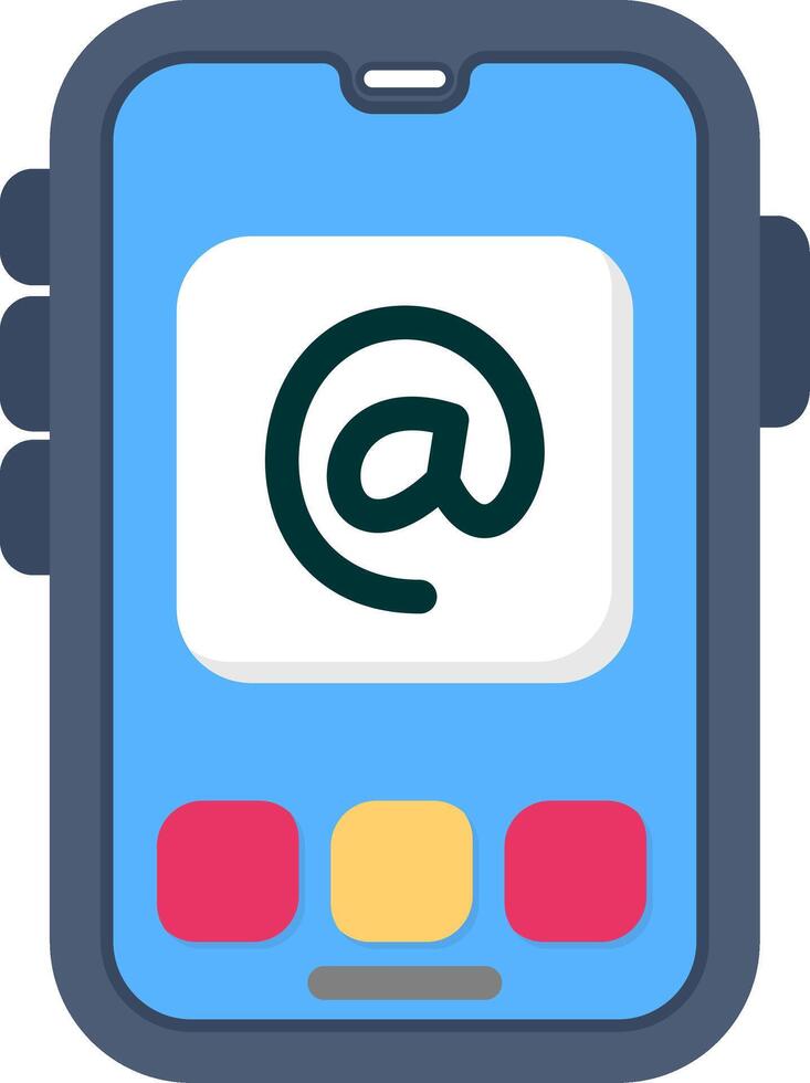 Colourful at icon for email or internet contact vector