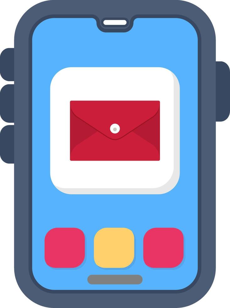 Colourful email icon for smart phone communication vector