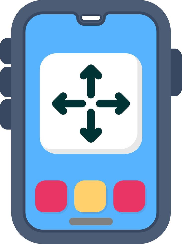 Colourful move icon for drag and drop function vector