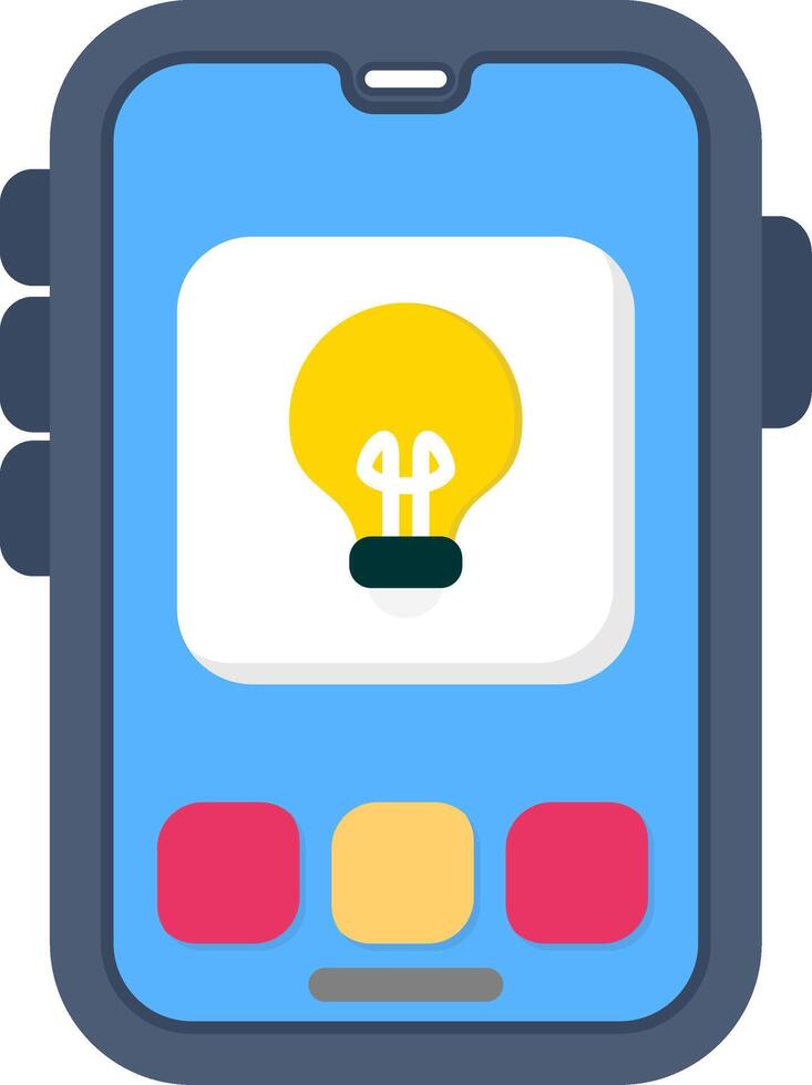 Colourful idea icon for creativity and planning vector