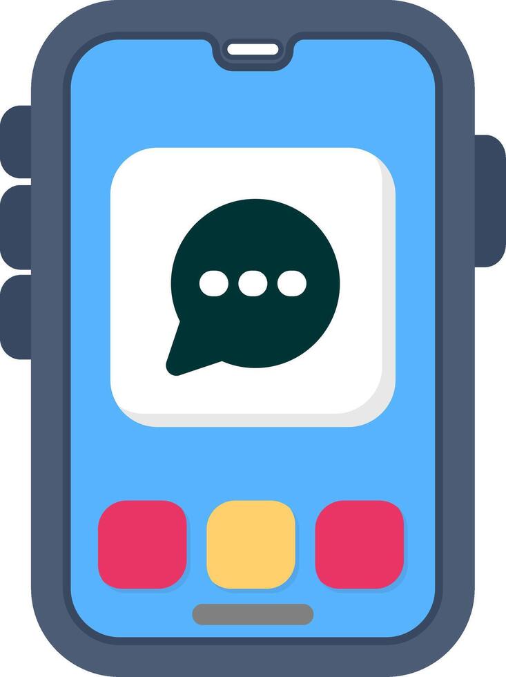 Colourful chat icon for smart phone messaging vector